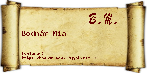 Bodnár Mia névjegykártya